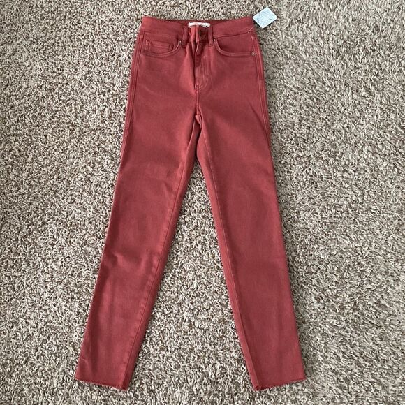 NWT Free People We The Free Red High Rise Skinny Jeans Size 26 - Picture 2 of 12